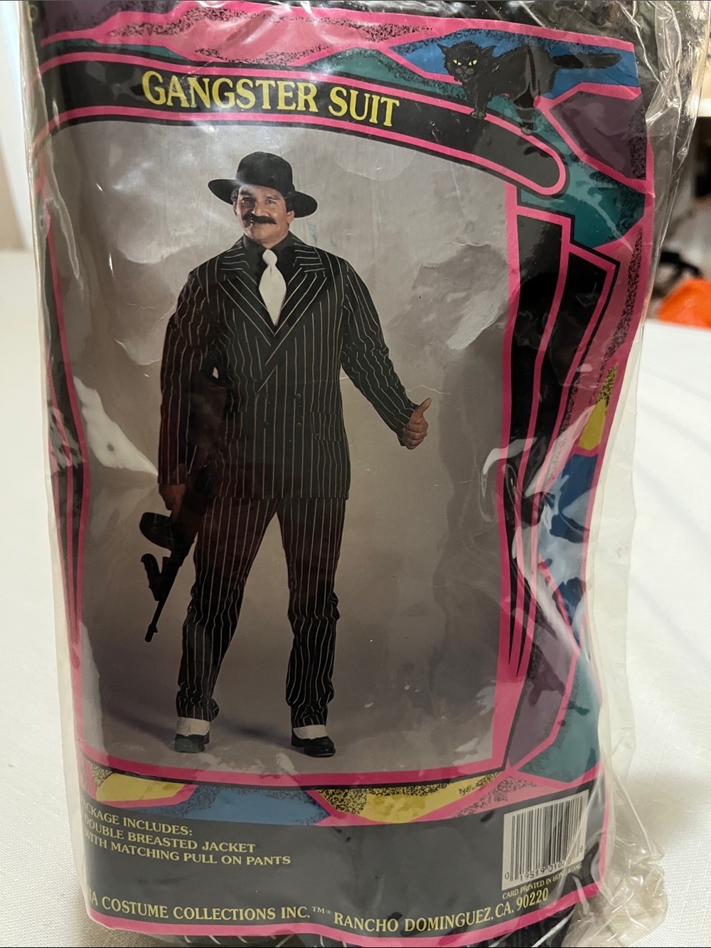 California Costumes Black & White Pinstripe Gangster Suit